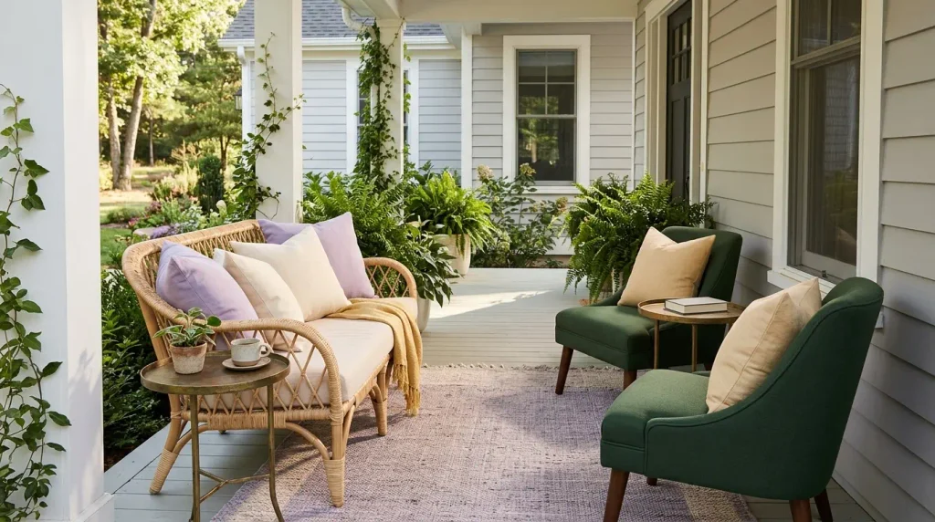 Outdoor seating area decor